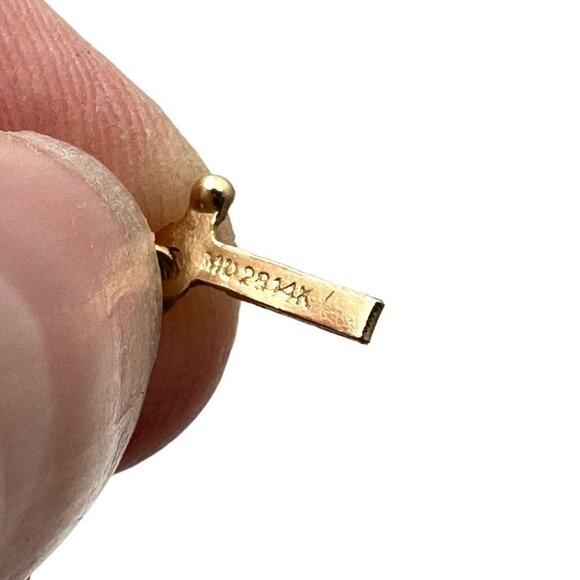 Milor Italy Necklace Solid 14k Yellow Gold Labradorite Pendant 20" Chain 20 Gram - Picture 8 of 9